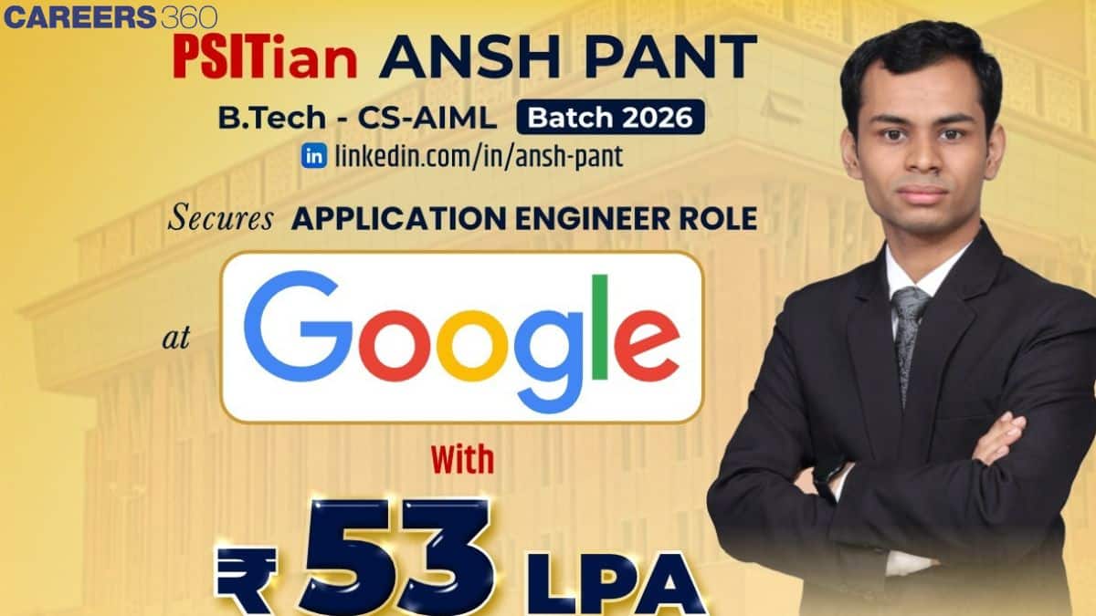 Journey of Ansh Pant from PSIT Kanpur to Google During 2026 Placements